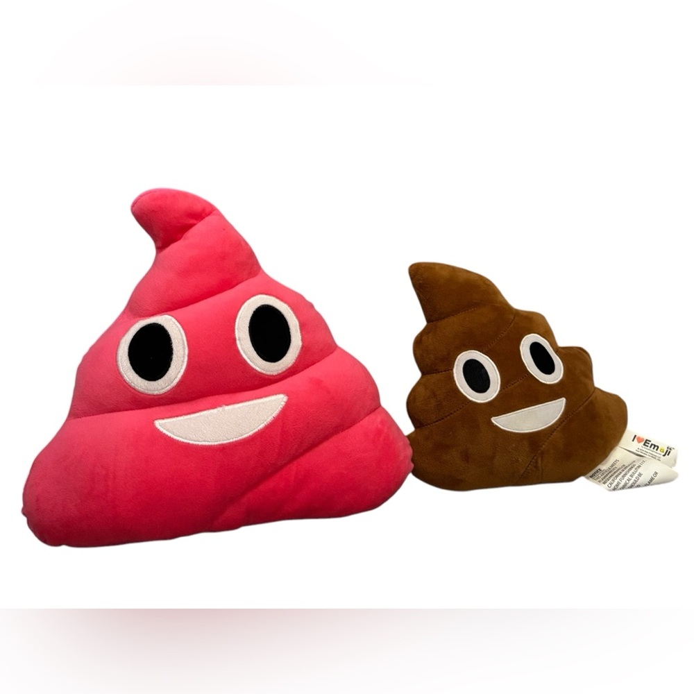 Set of 2 Poo Emoji pillows for home decor/kids bedroom